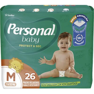 Fralda Descartável Personal M 26 un