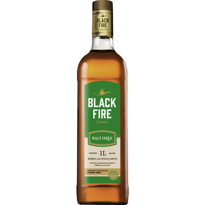 Bebida Alcoólica Mista Black Fire Maçã Verde 1L