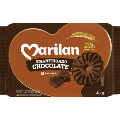 Biscoito Amanteigado Marilan Chocolate 330g