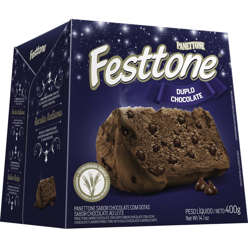 Panetone Festtone Duplo Chocolate 400g