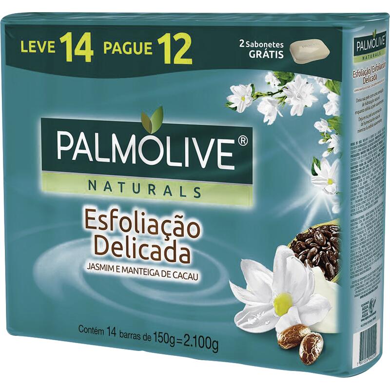 Sabonete Palmolive Naturals Suave Esfoliação 14x150g