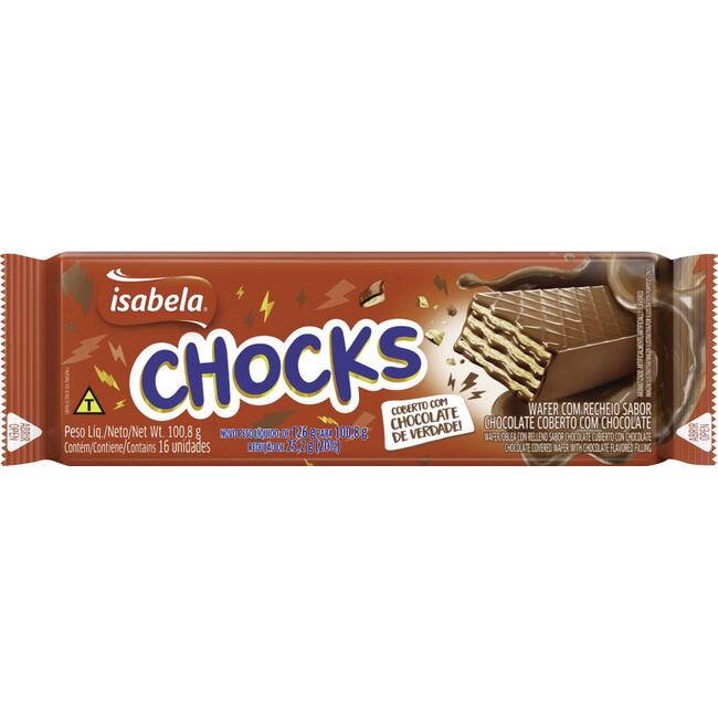Biscoito Wafer Isabela Chocks Ao Leite 100,8g