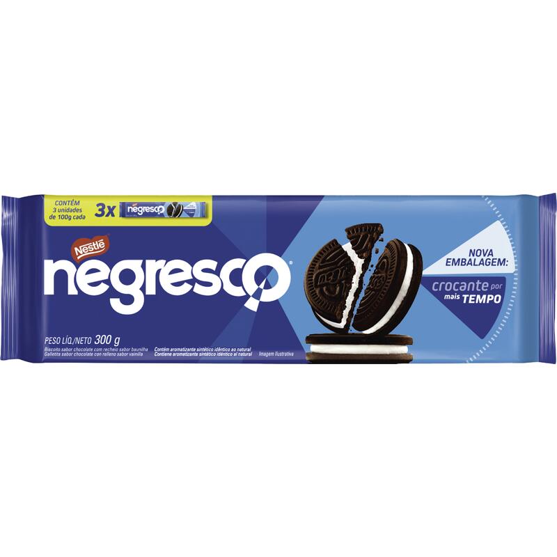 Biscoito Recheado Nestlé Negresco Original 300g
