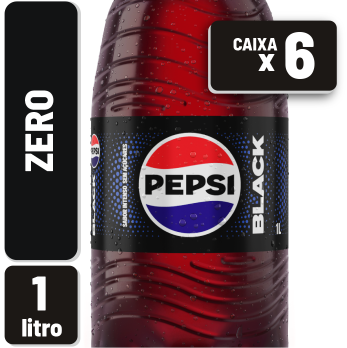 Refrigerante Pepsi Black Pet 1L Caixa c/ 6 un