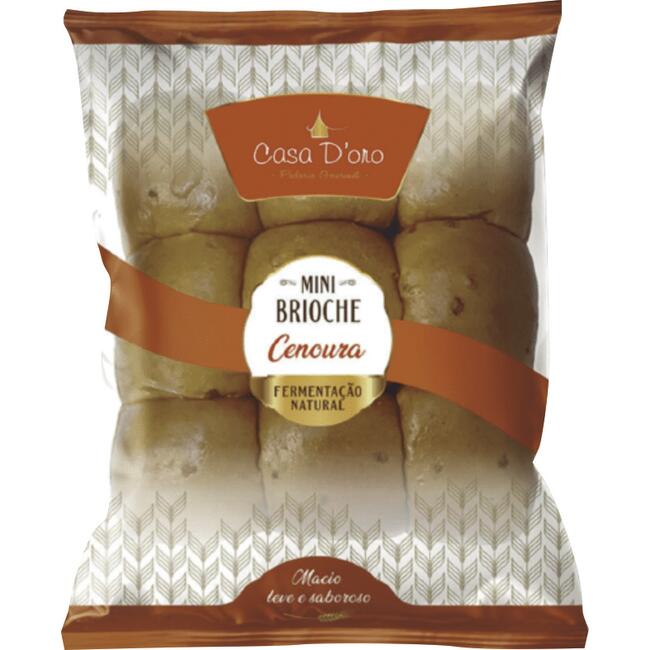 Mini Pão Brioche Casa D'Oro Cenoura 270g