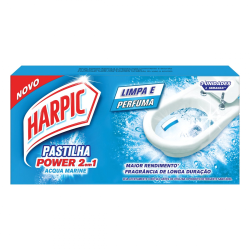 Pastilha Adesiva Sanitária HARPIC Marine com 3 unidades