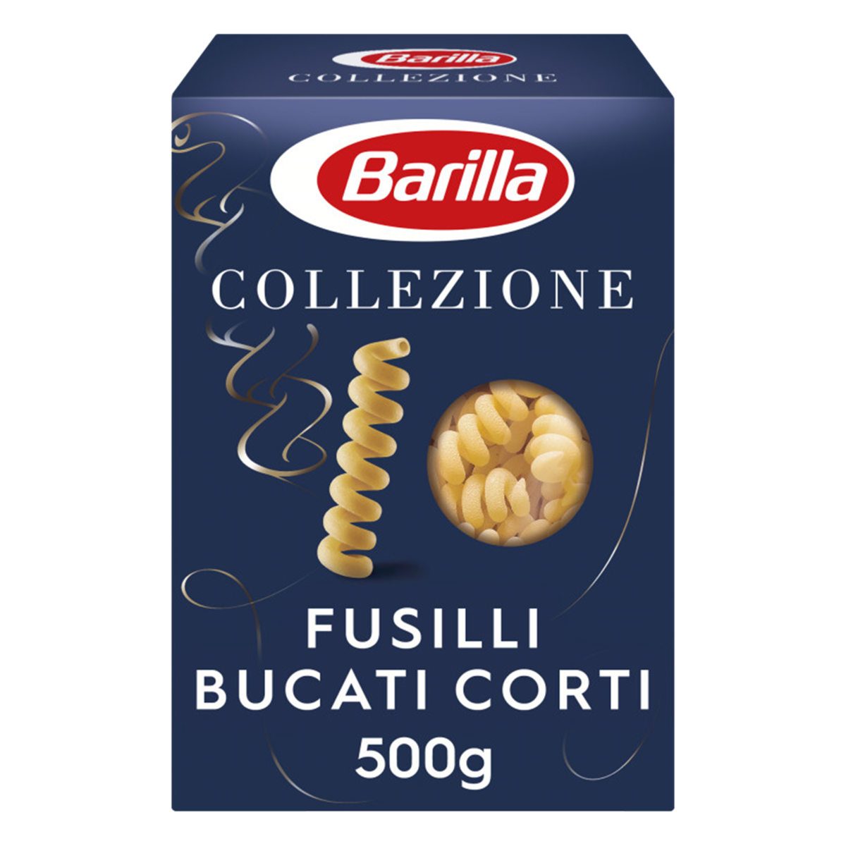 Macarrão de Sêmola de Trigo Grano Duro Fusilli Bucati Corti 145 Barilla Collezione Caixa 500g