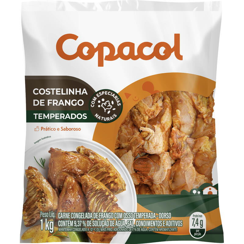 Costelinha de Frango Copacol Congelado Temperada 1kg