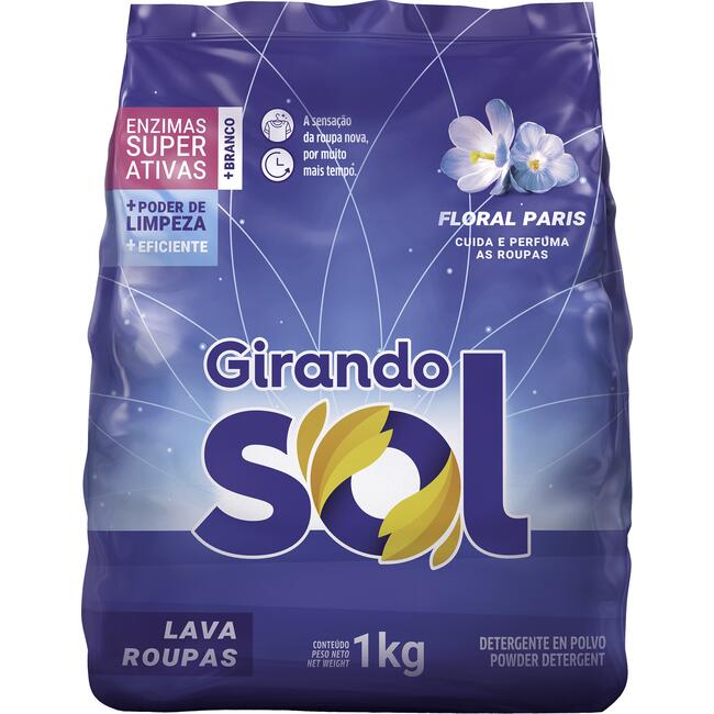 Lava Roupas em Pó Girando Sol Azul 1kg