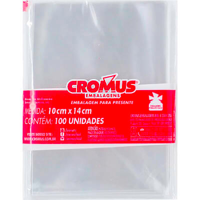 Saco Transparente Cromus 10x14cm 100un