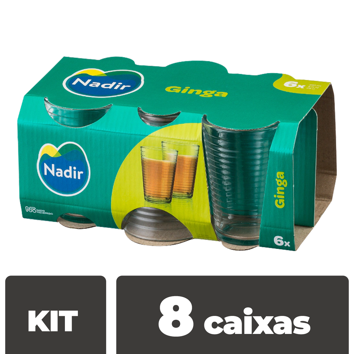Kit com 8 Caixas Copos Ginga Ld