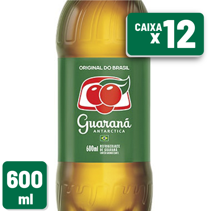 Refrigerante Guaraná Antarctica Pet 600ml Caixa c/ 12 un