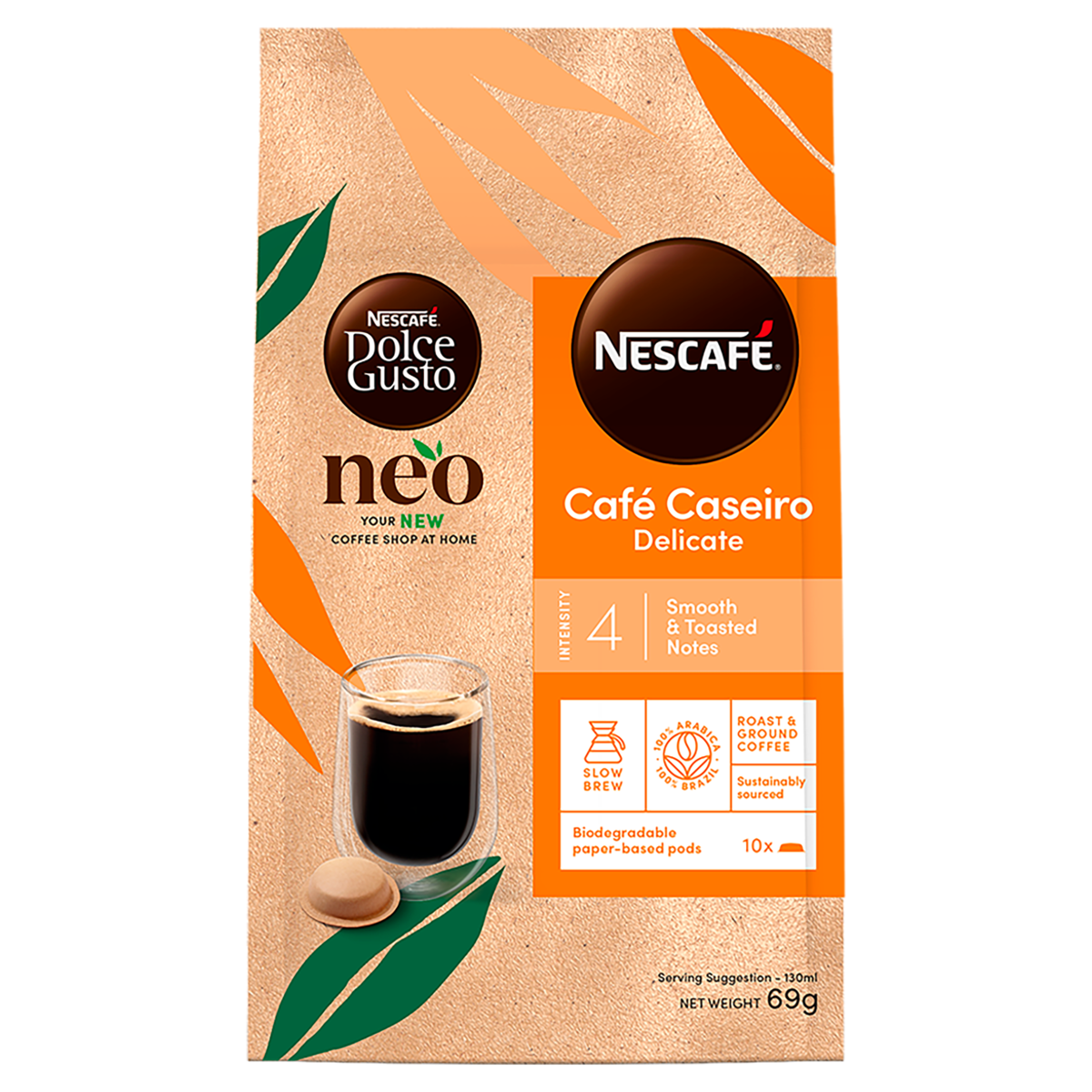 Café em Cápsula Torrado e Moído Caseiro Delicate Nescafé Dolce Gusto Pacote 69g 10 Unidades