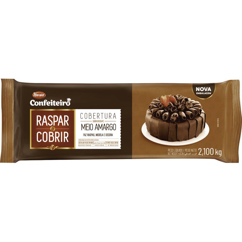 Cobertura Raspar e Cobrir Harald Meio Amargo 2,1kg
