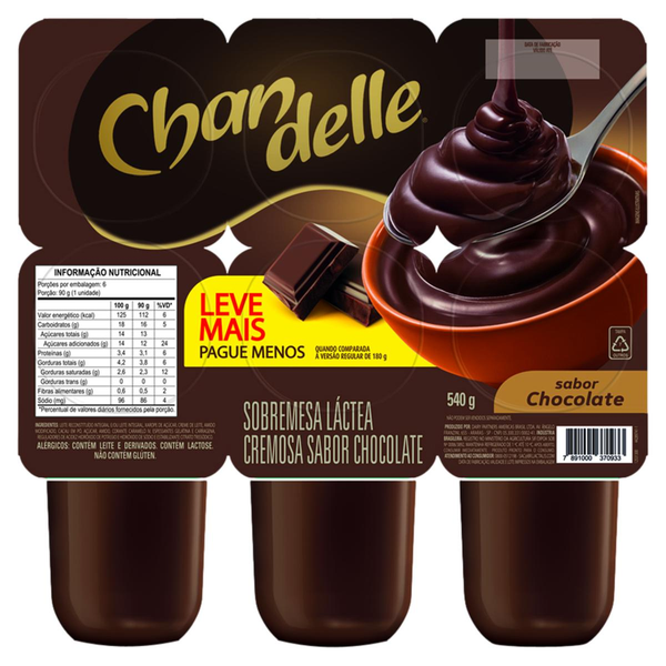 Sobremesa Láctea CHANDELLE Chocolate 540g