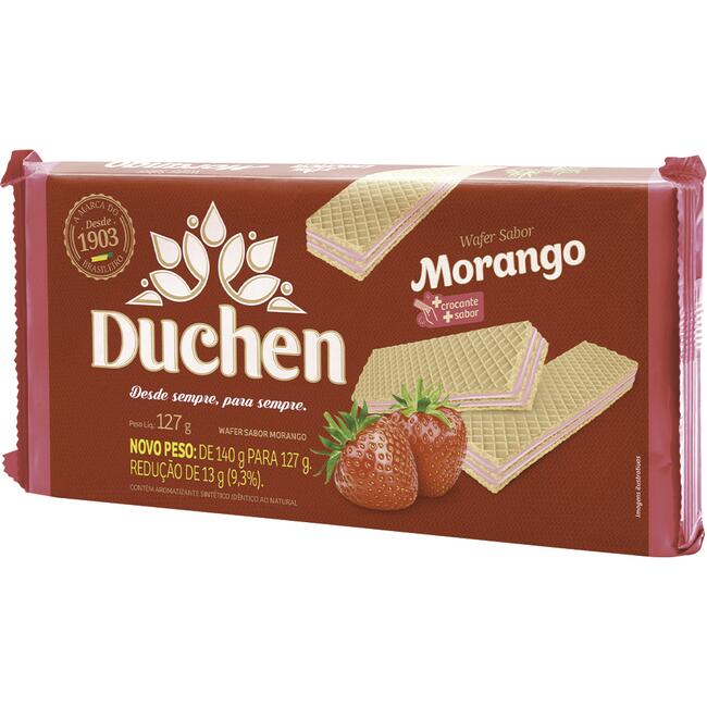 Biscoito Wafer Duchen Morango 127g