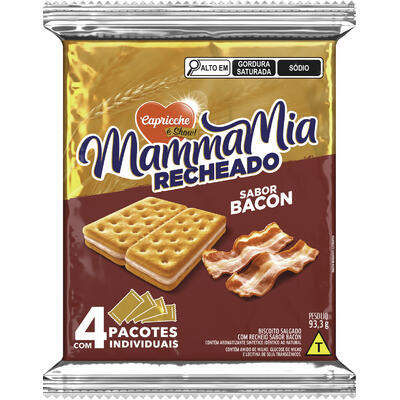 Biscoito Recheado Mamma Mia Bacon 93,3g