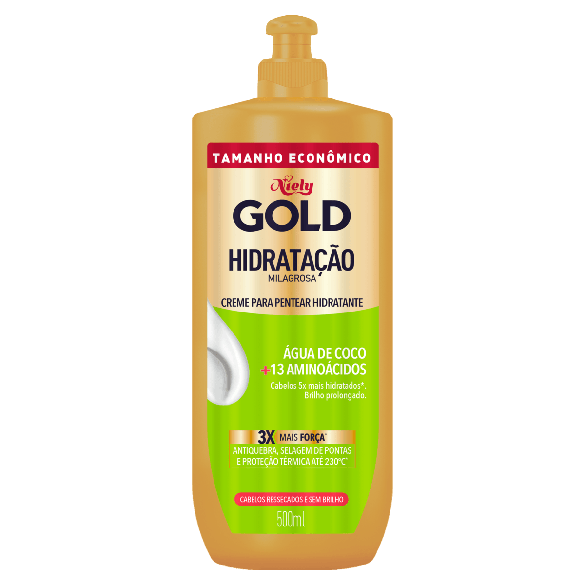 Creme para Pentear NIELY GOLD Hidratação 500ml Tamanho Econômico