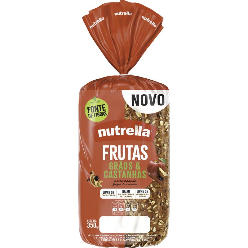 Pão Integral Nutrella Fruta 350g
