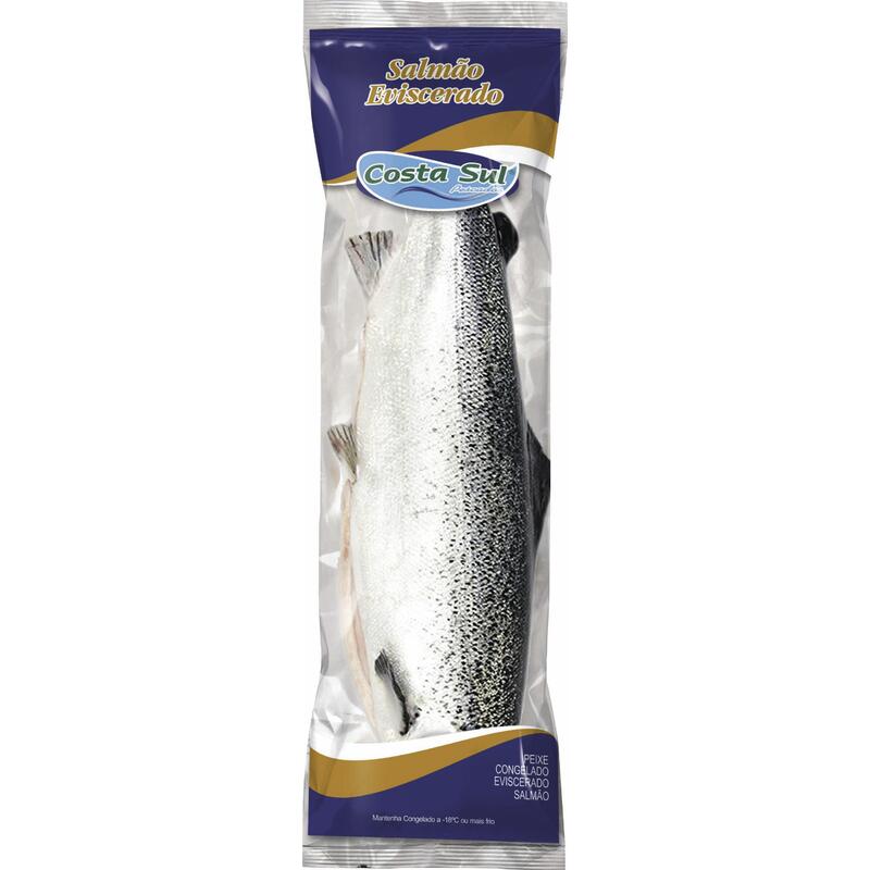 Peixe Salmão Eviscerado Costa Sul Cong Preço por quilo na peça