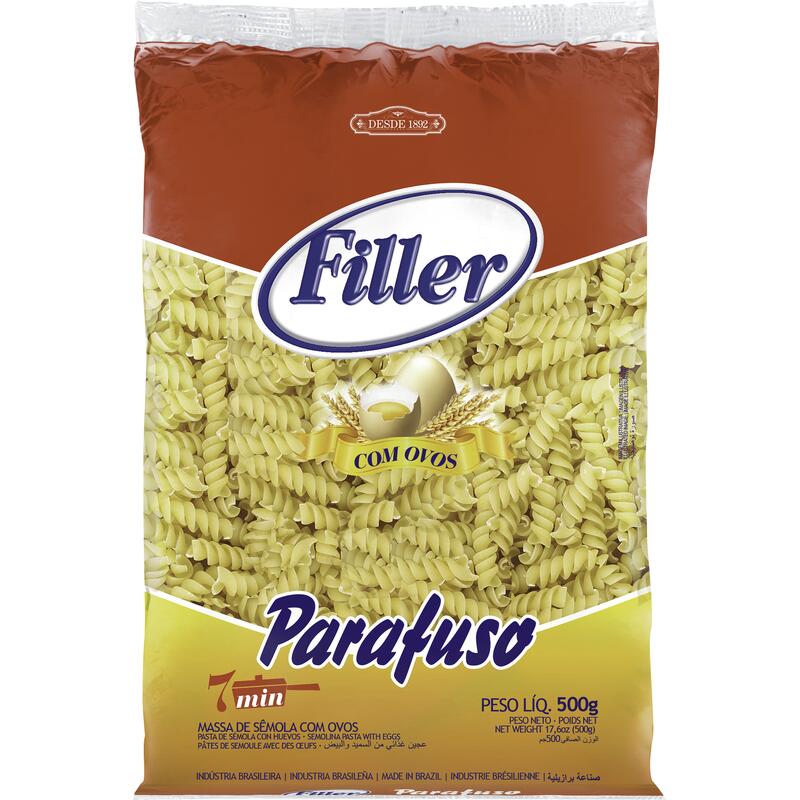 Macarrão com Ovos Filler Parafuso 500g