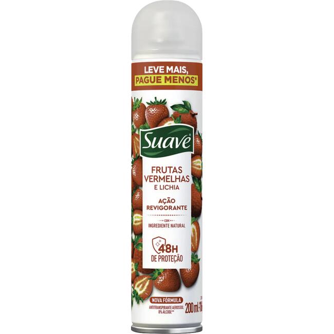 Desodorante Aerossol Suave 200ml - Feminino - Frutas Vermelhas - Leve Mais, Pague Menos
