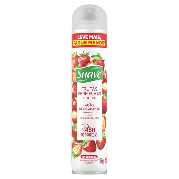 Desodorante Aerossol Suave 200ml - Feminino - Frutas Vermelhas - Leve Mais, Pague Menos