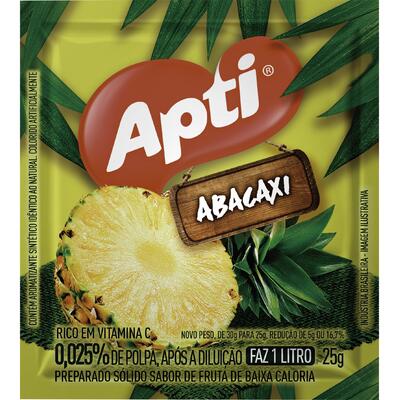 Refresco em Pó Apti Abacaxi 25g