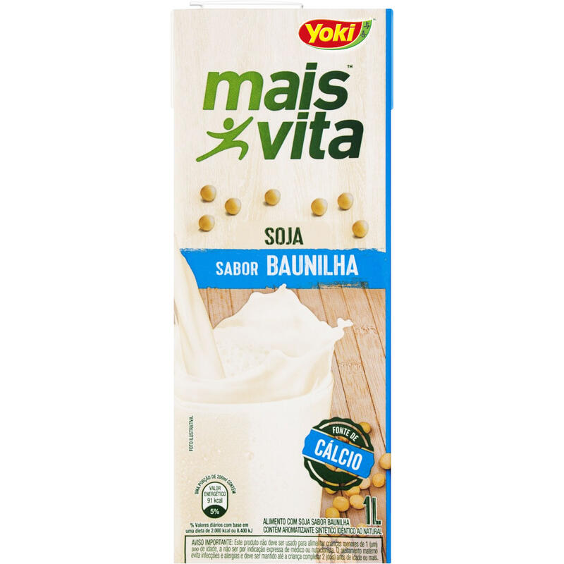 Alimento Mais Vita Yoki À Base de Soja Baunilha 1L