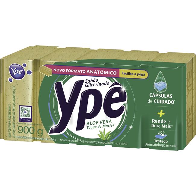 Sabão em Barra Ypê Aloe Vera 5x180g