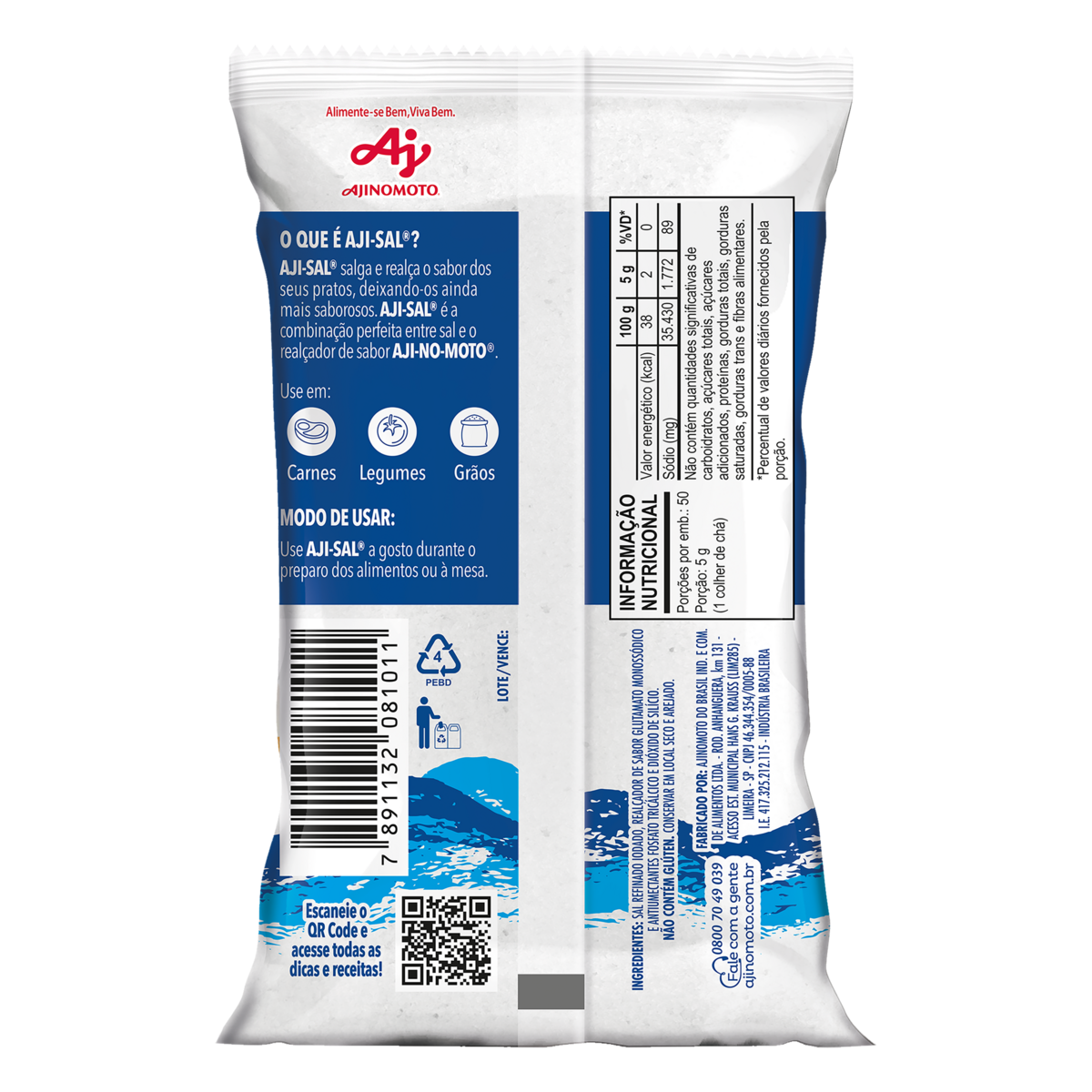 Realçador de Sabor Aji-Sal Pacote 250g