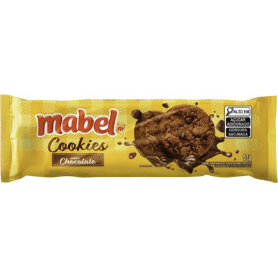 Cookie Mabel Chocolate com Gotas Sabor Chocolate 57g