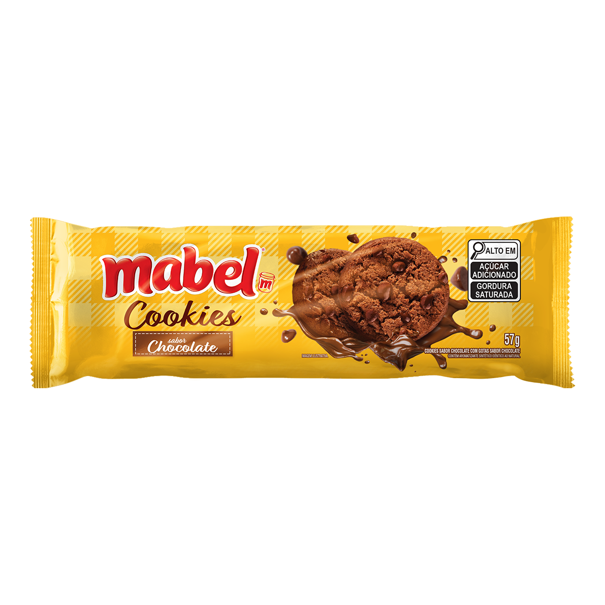 Cookie Mabel Chocolate com Gotas Sabor Chocolate 57g