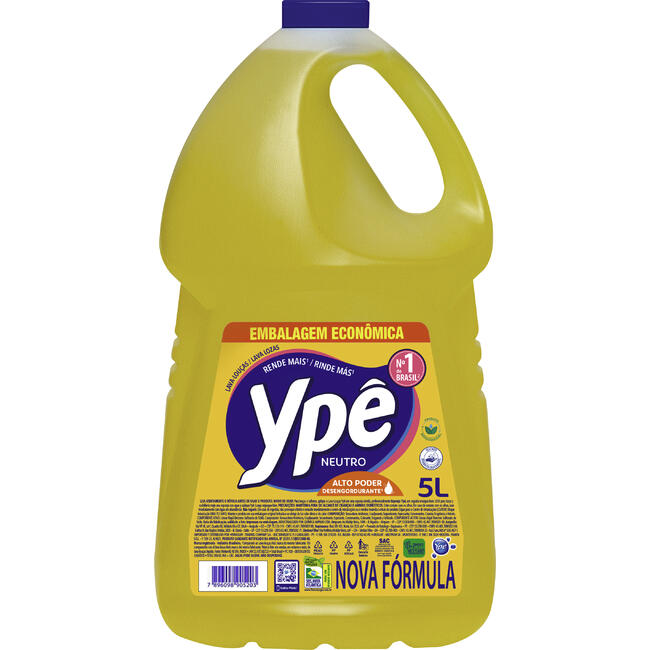 Detergente Líquido Ypê Neutro Amarelo 5L