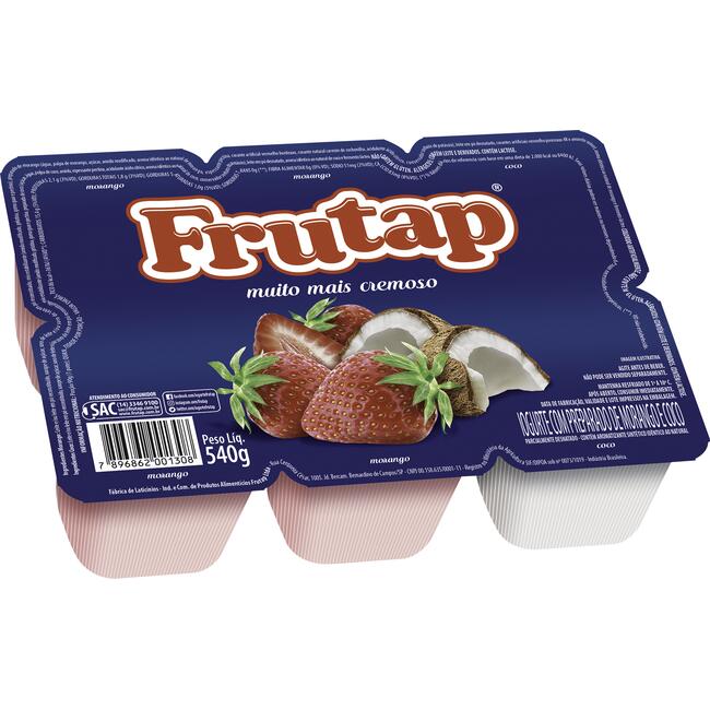 Iogurte com Polpa de Fruta Frutap Morango/Coco 540g