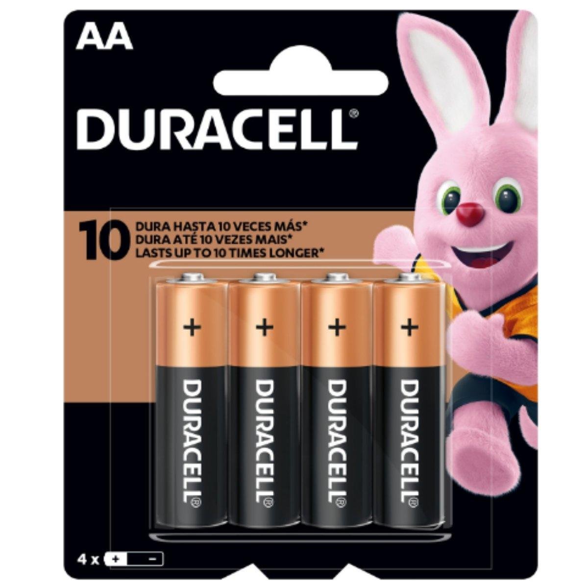 Pilha Duracell Alcalina AA com 4 un