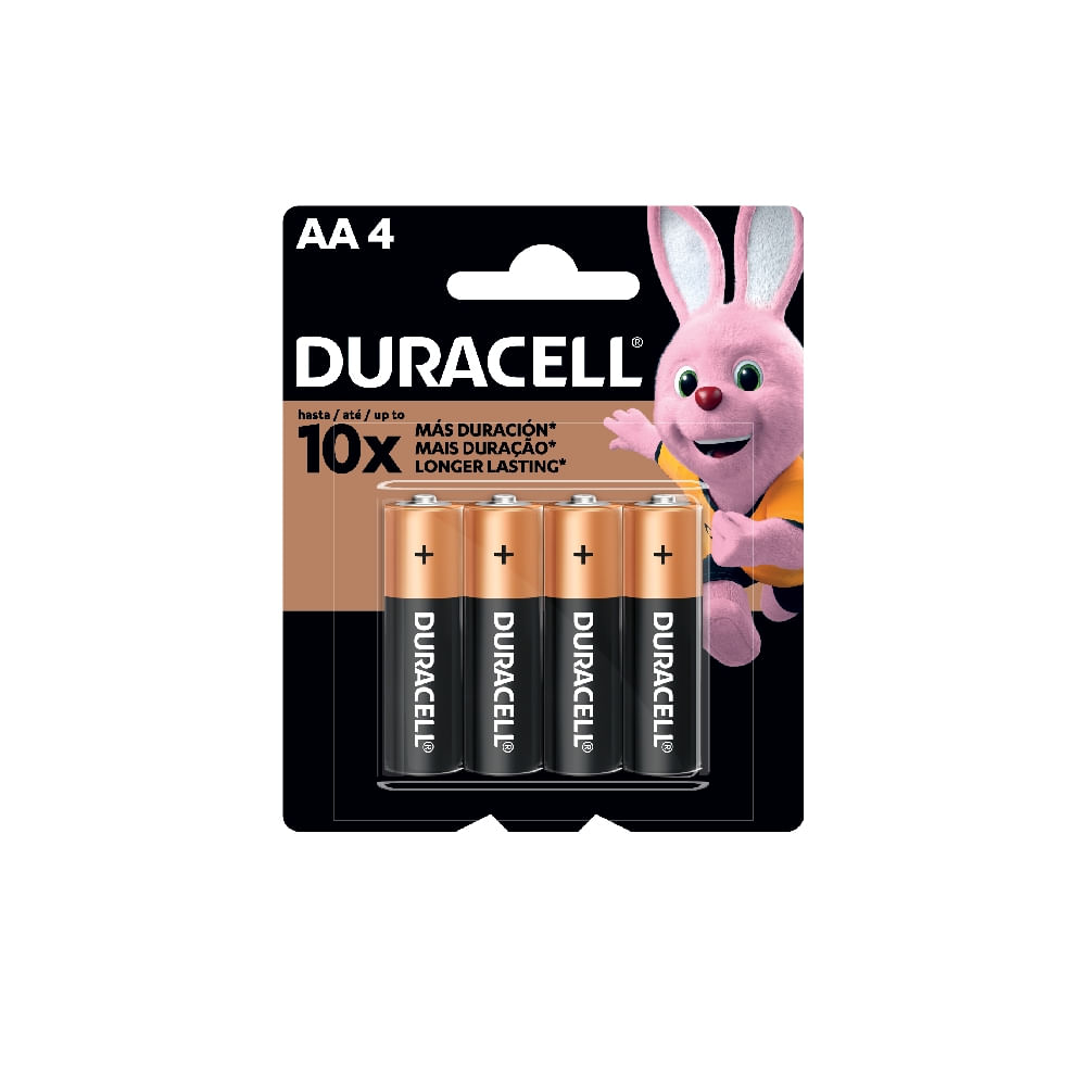 Pilha Duracell Alcalina AA com 4 un