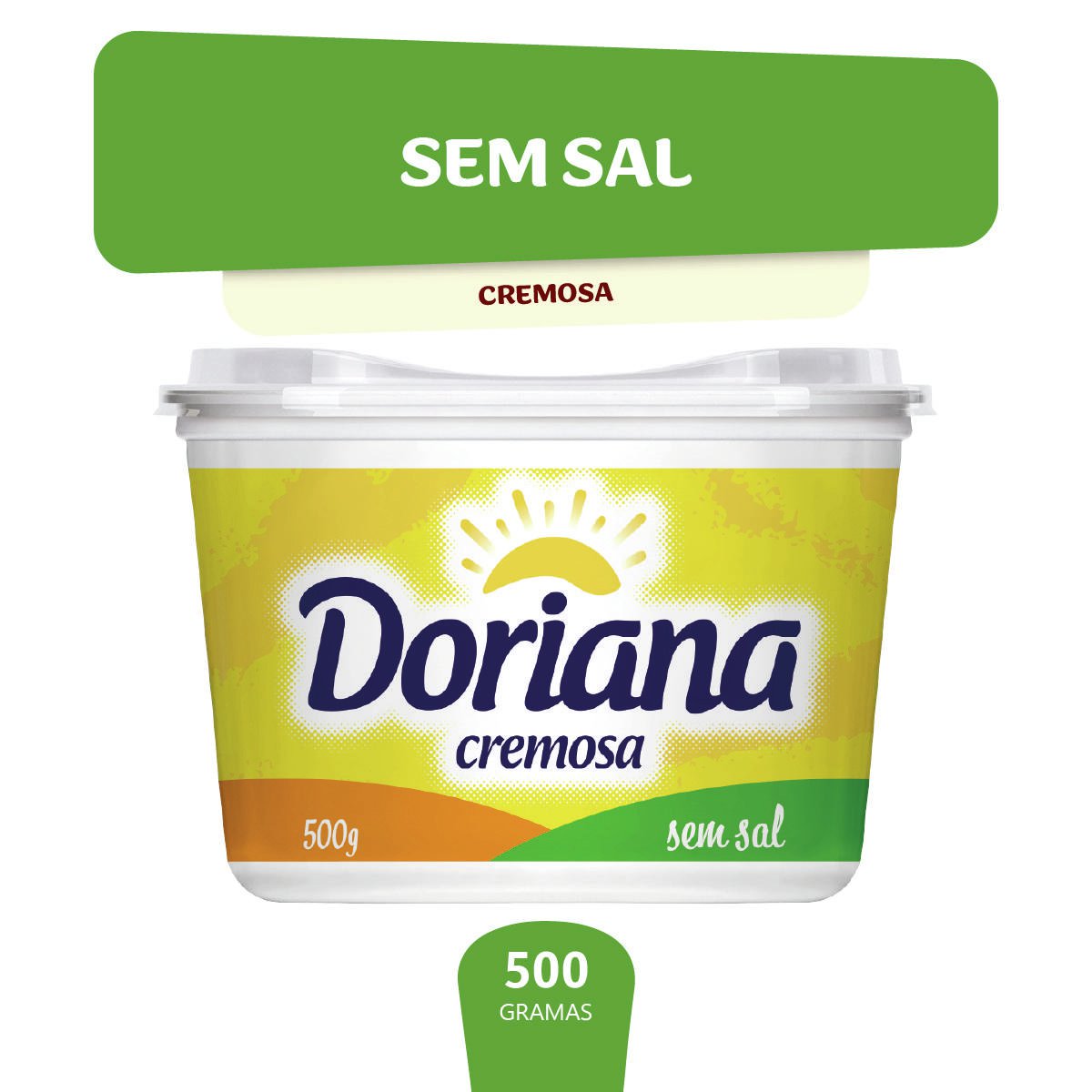 Margarina Cremosa Sem Sal Doriana 500g