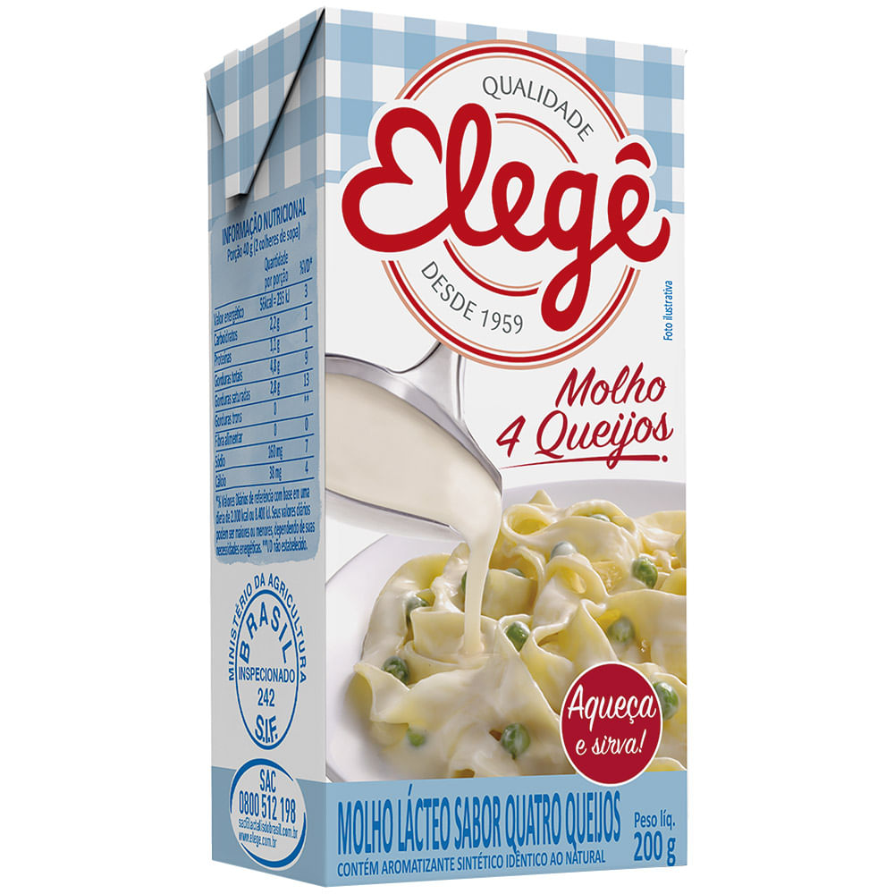 Molho Elegê 4 Queijos 200g