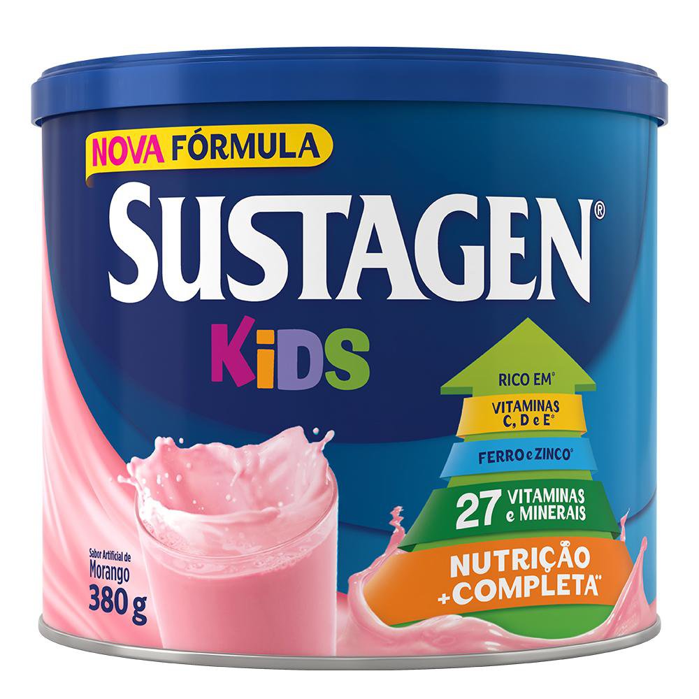 Complemento Alimentar Sustagen Kids Morango 380g