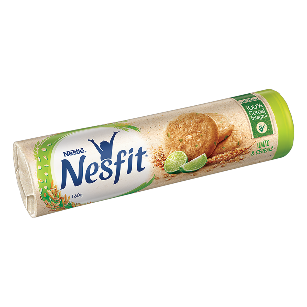 Biscoito Integral Limão & Cereais Nesfit Pacote 160g