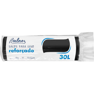 Saco de Lixo Bulnez Reforçado 30L 30 un