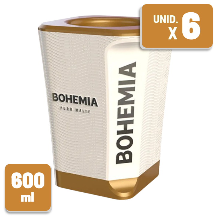 Cervegela Bohemia Plástico 600ml Caixa c/ 6 un