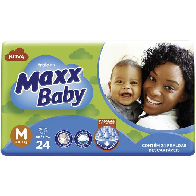 Fralda Descartável Maxx Baby Prática - M 24 un