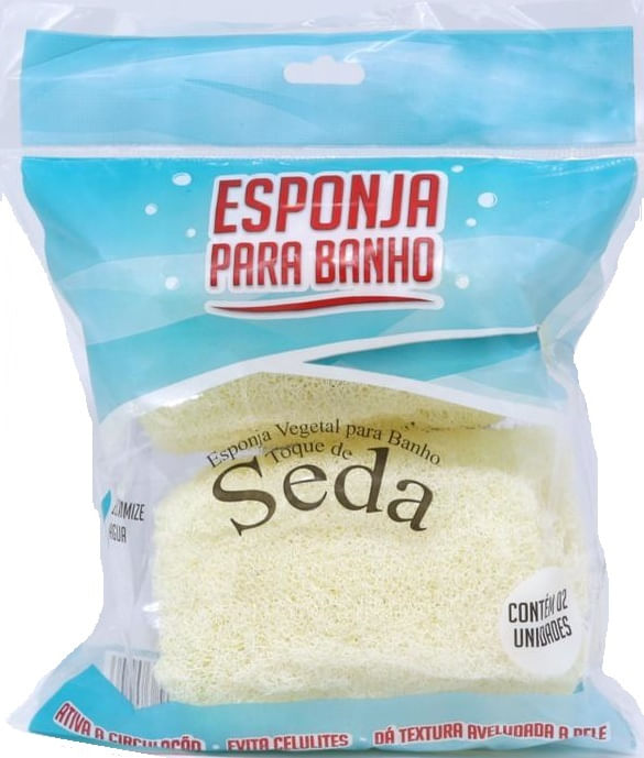 Esponja Vegetal Toque de Seda com 2un