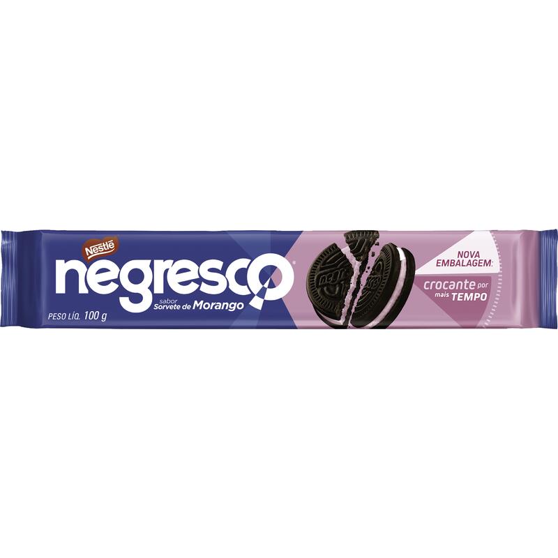 Biscoito Recheado Negresco Nestlé Morango 100g