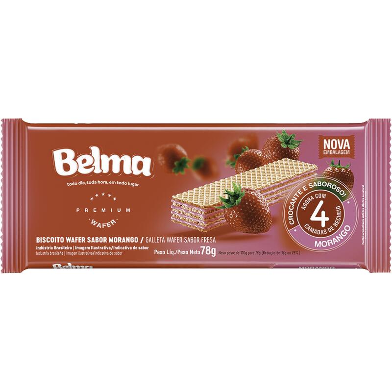 Biscoito Wafer Belma Morango 78g