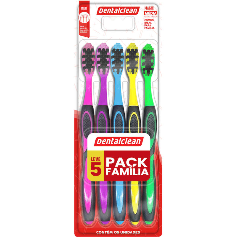 Escova Dental Dentalclean Média Família 5 un