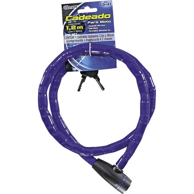 Cadeado para Moto Western 1,2m un