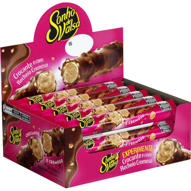 Biscoito Wafer Lacta Sonho de Valsa 15x25g